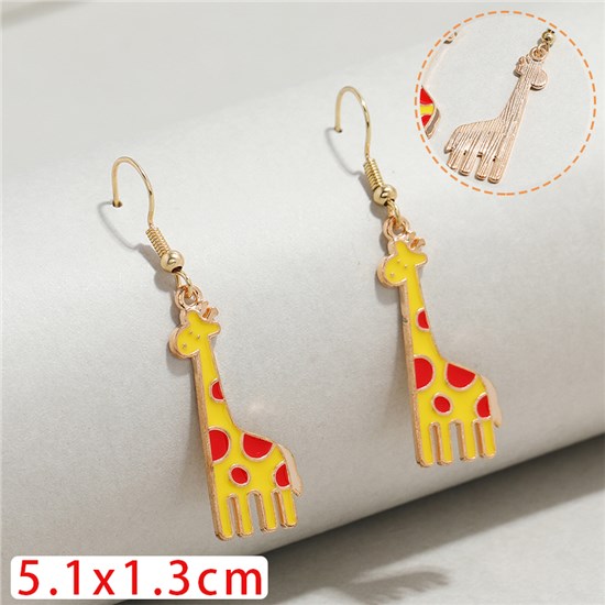 Cute Giraffe Alloy Earrings