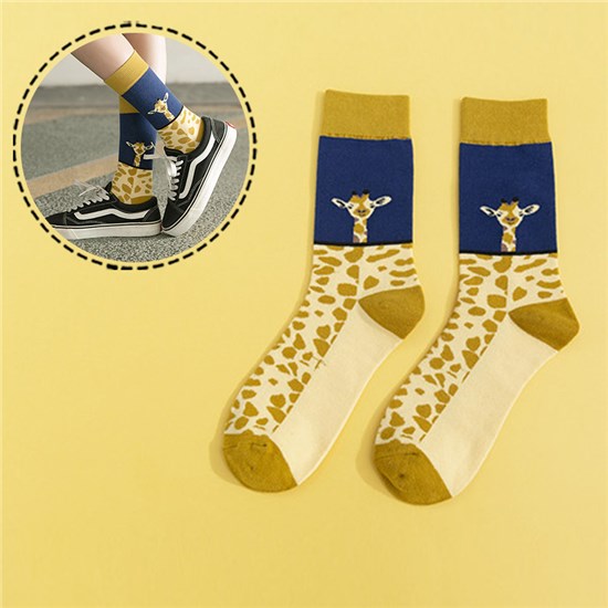 Novelty Giraffe Socks Funny Cute Pattern Print  Socks