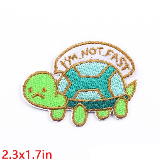 Funny Turtle Embroidered Badge Patch