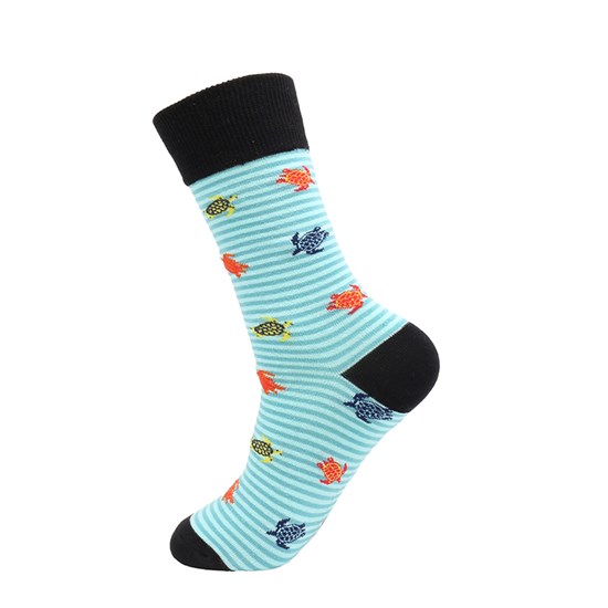 Cartoon Turtle Stripe Socks Sea Animal Socks 