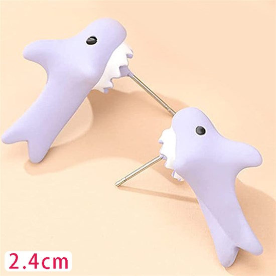 Cute Animal Bite Earring 3D Cartoon Shark Earring