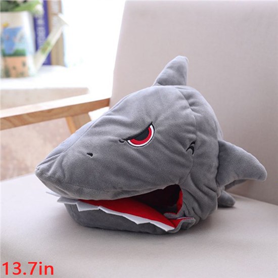 Funny Novelty Cute Shark Plush Hat Photo Props Dress Up Hat Cosplay Halloween Party Costume Headgear