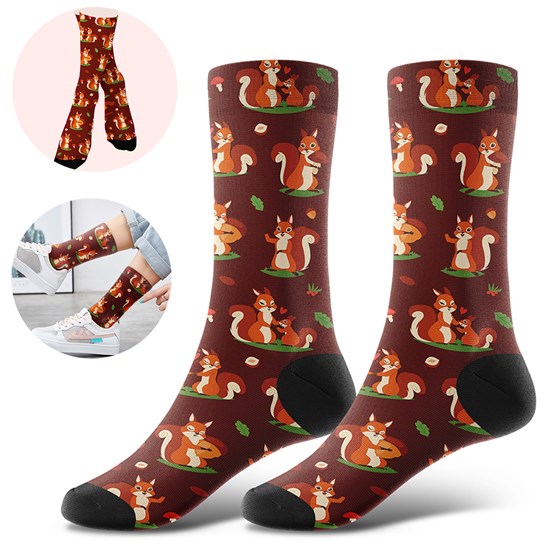 Novelty Cotton Squirrel Socks Funny Animal Socks