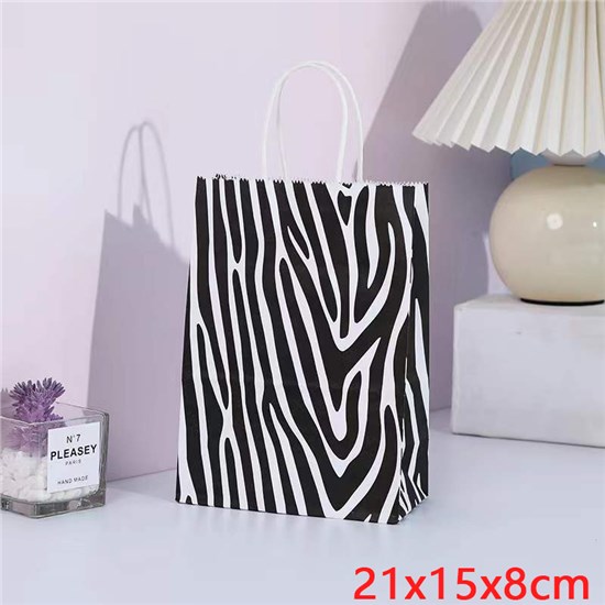 Zebra Stripes Paper Bag Gift Bag Treat Bag Goodie Bag