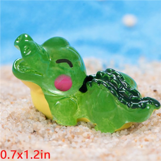 Crocodile Resin Figurines Cute Sea Animal Figure Toy