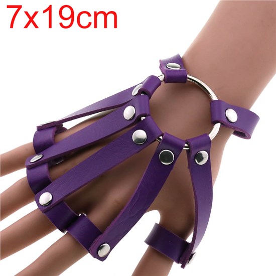 Punk PU Leather Glove Gothic Bracelet