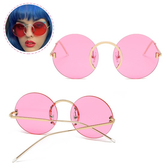 Punk Sunglasses Rimless Men Women Sunglasses