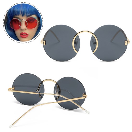 Punk Sunglasses Rimless Men Women Sunglasses