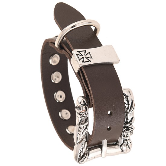 Gothic Lolita Punk Brown Rivet Leather Bracelet