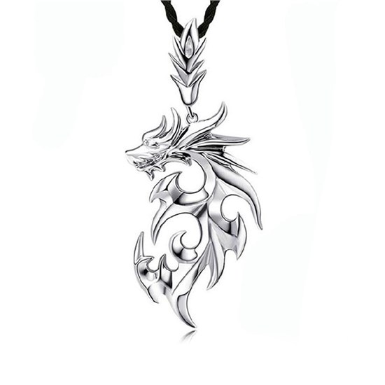 Punk Alloy Dragon Pendant Necklace