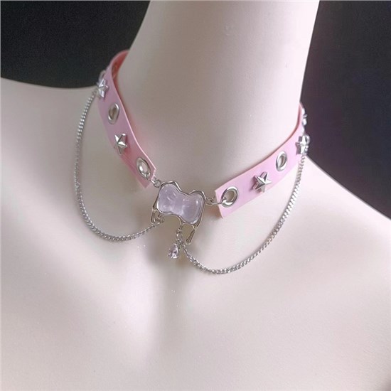 Punk Pink Choker Necklace