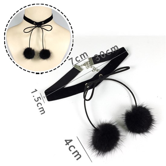 Gothic Punk Velvet Necklace Choker