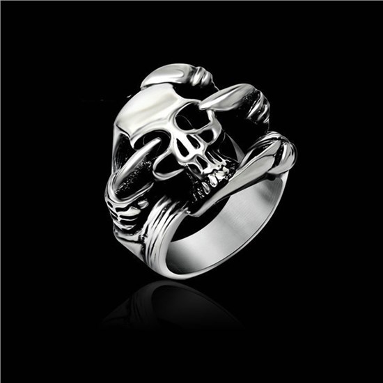 Punk Alloy Skull Men's Ring