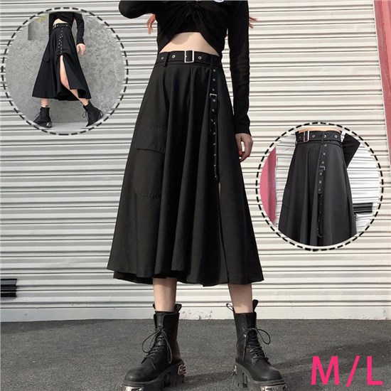 Women's Black Steampunk Gothic Vintage Skirt