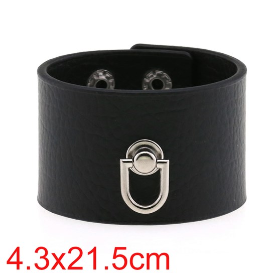 Punk Leather Wristband Bracelet