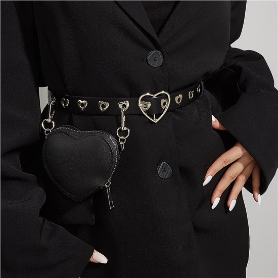 Punk PU Waist Belt for Women