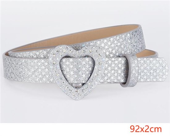 Punk Silvery PU Waist Belt for Women