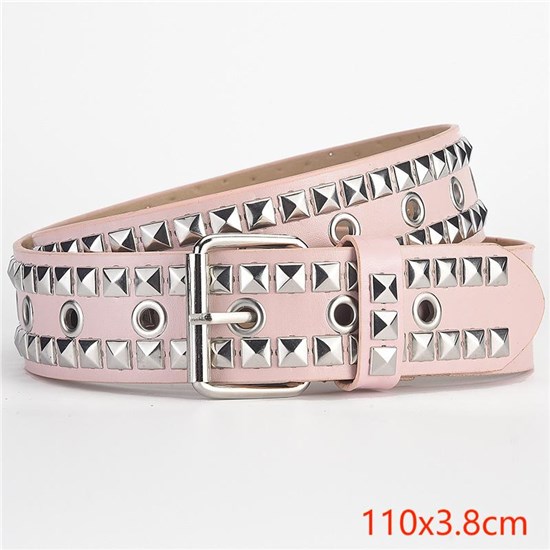 Punk Pink PU Waist Belt for Women