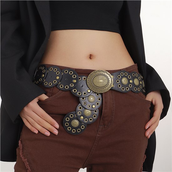 Punk PU Waist Belt