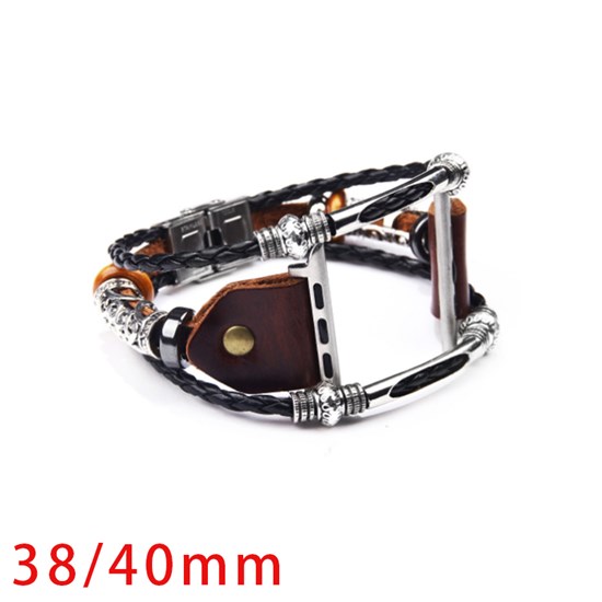 Apple Watch Band Punk Leather Bracelet Wristband