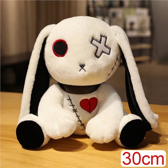 Punk Crazy Rabbit Plush White Bunny Toy