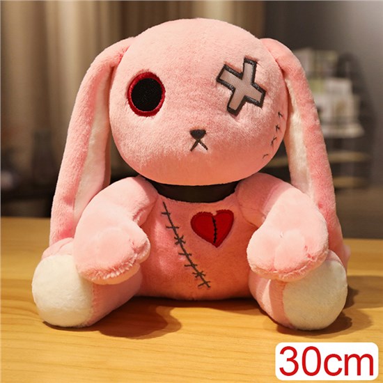 Punk Crazy Rabbit Plush Pink Bunny Toy