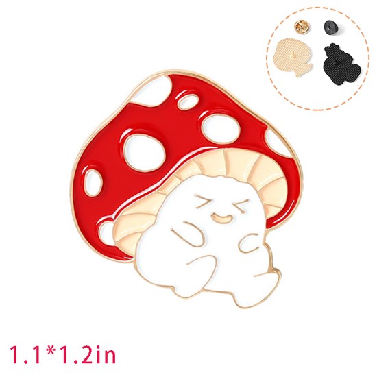 Cute Cartoon Mushroom Enamel Pin Brooch