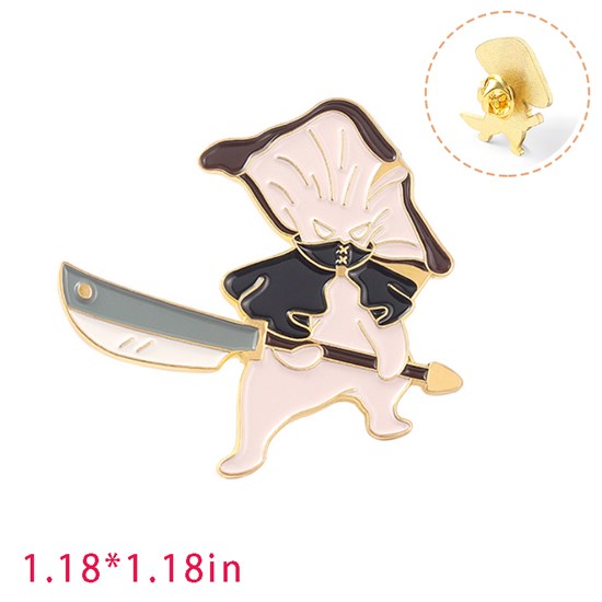 Cute Cartoon Mushroom Ninja Enamel Pin Brooch