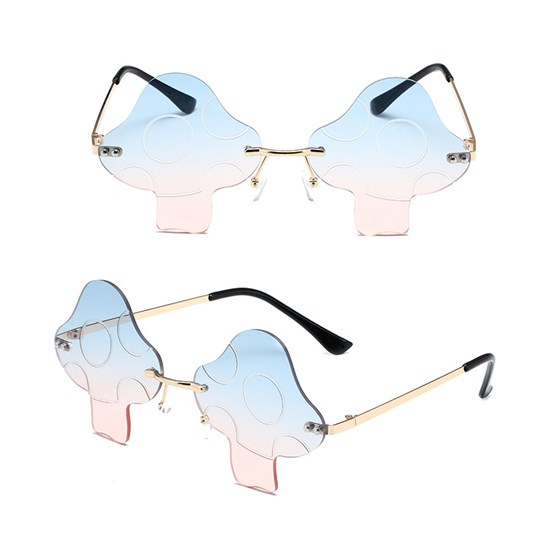 Rimless Cute Sunglasses Mushroom Glasses