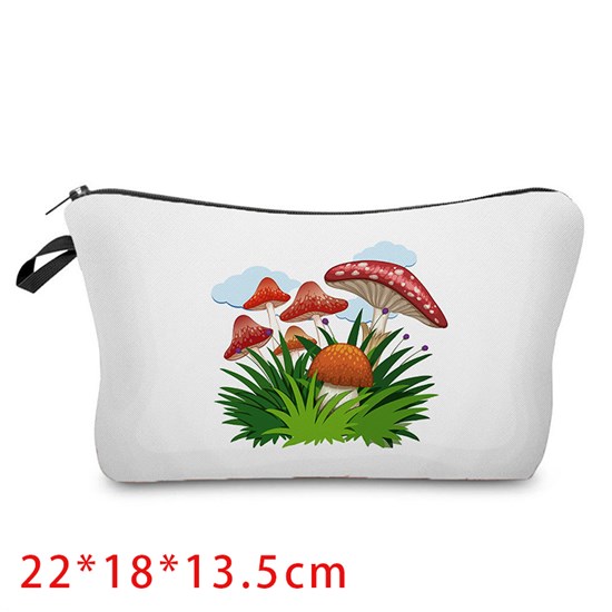 Mushroom Cosmetic Bag for Women,Waterproof Makeup Bags