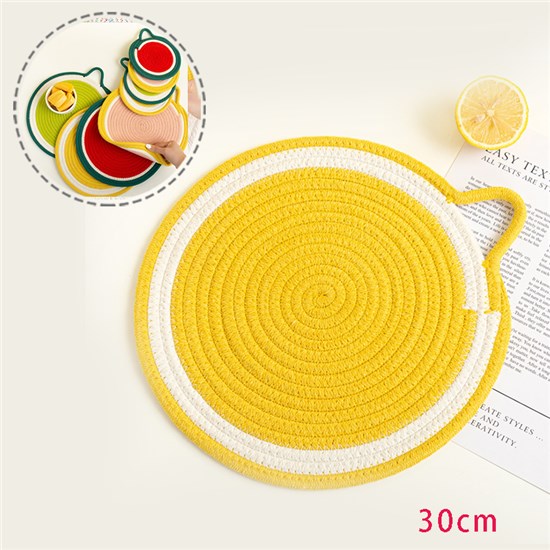 Cute Lemon Weave Coaster