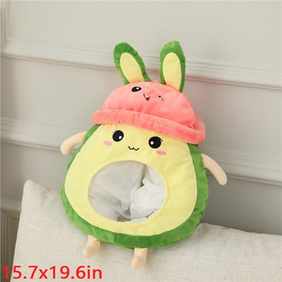 Funny Novelty Cute Avocado Plush Hat Photo Props Dress Up Hat Cosplay Halloween Party Costume Headgear