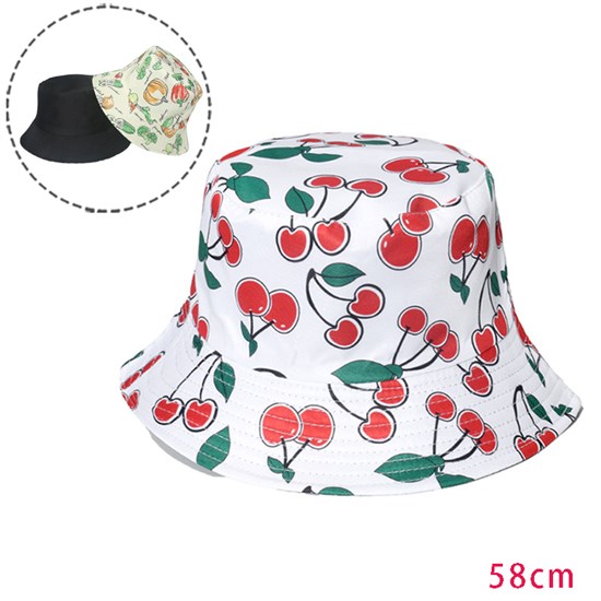 Cherry Fruits Bucket Hat Beach Fisherman Hats Travel Fisherman Cap
