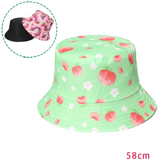 Peach Fruits Bucket Hat Beach Fisherman Hats Travel Fisherman Cap