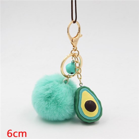 Cute Avocado Alloy Keychain Key Ring