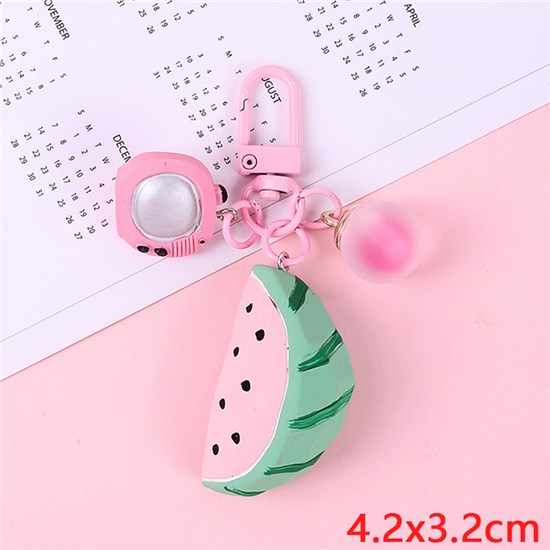 Cute Watermelon PVC Keychain Key Ring