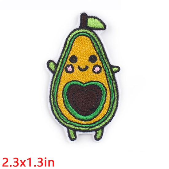 Cute Avocado Embroidered Badge Patch