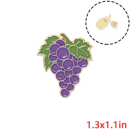 Cute Cartoon Grape Enamel Pin Brooch Badge