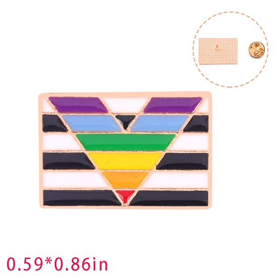 Gay Pride Rainbow Flag Enamel Pin Brooch