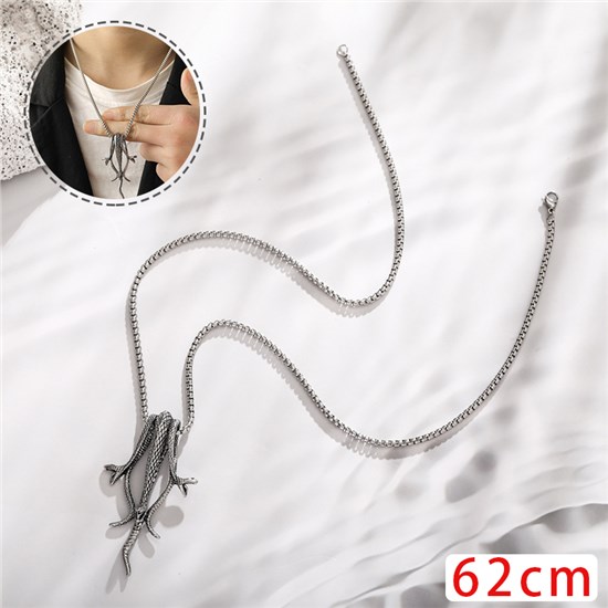 Gothic Retro Men's Animal Snake Pendant Chain Necklace