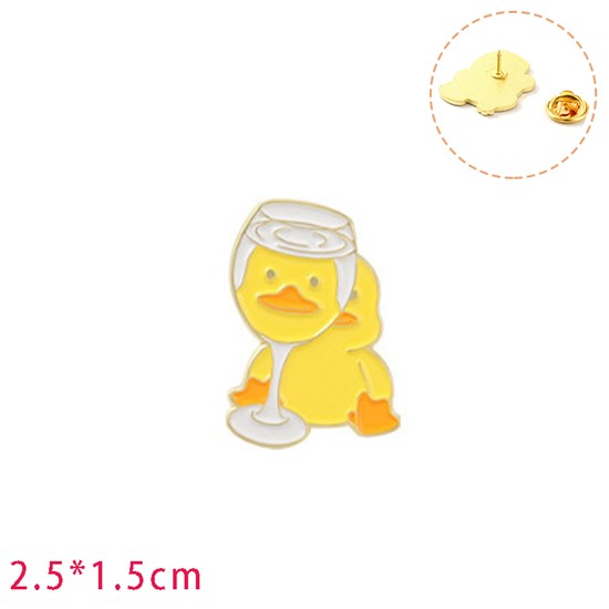Cute Cartoon Animal Duck Enamel Pin Brooch