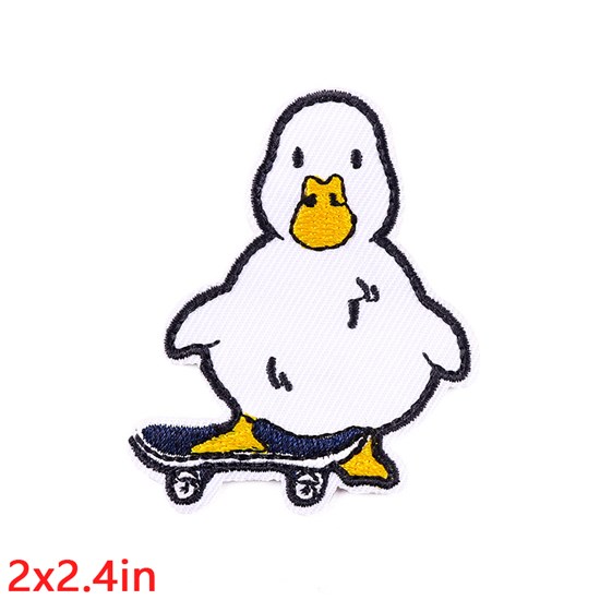 Funny Duck Skateboard Embroidered Badge Patch