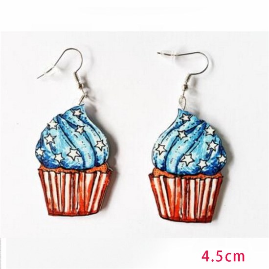 Independence Day USA Acrylic Earrings