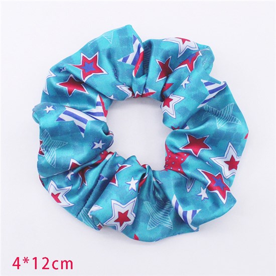 Independence Day USA American Flag Hair Scrunchie 