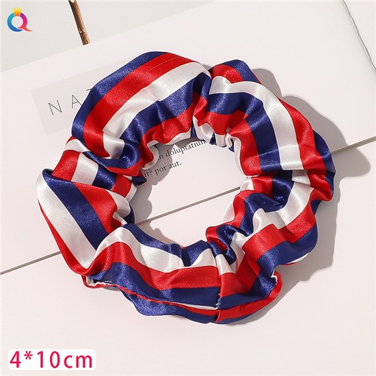 Independence Day USA American Flag Hair Scrunchie 