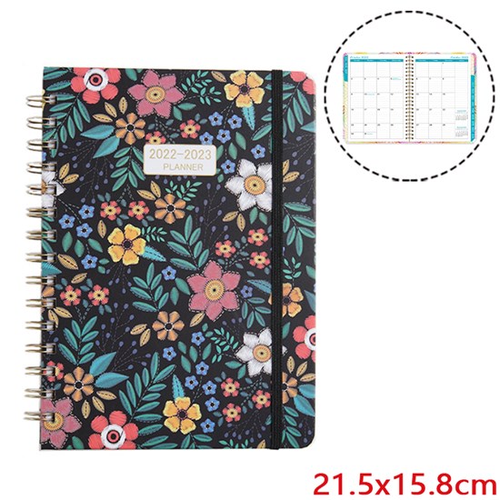 Flower Floral Hardcover Academic Year 2022-2023 Planner July 2022 - June 2029 Daily Weekly Monthly Planner Yearly Agenda