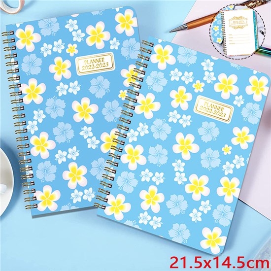 Flower Floral Hardcover Academic Year 2022-2023 Planner July 2022 - June 2033 Daily Weekly Monthly Planner Yearly Agenda
