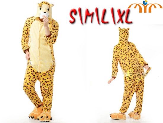Cartoon Leopard Kigurumi Onesie Cosplay Animal Jumpsuit Costume