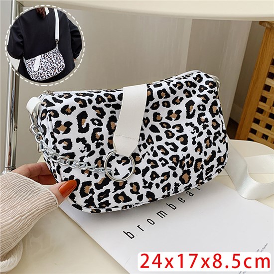 Leopard Print PU Shoulder Bag