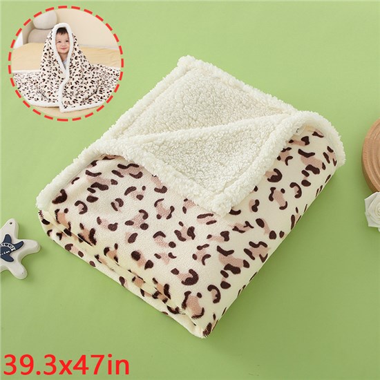 Leopard Print Flannel Soft Blanket for Kids